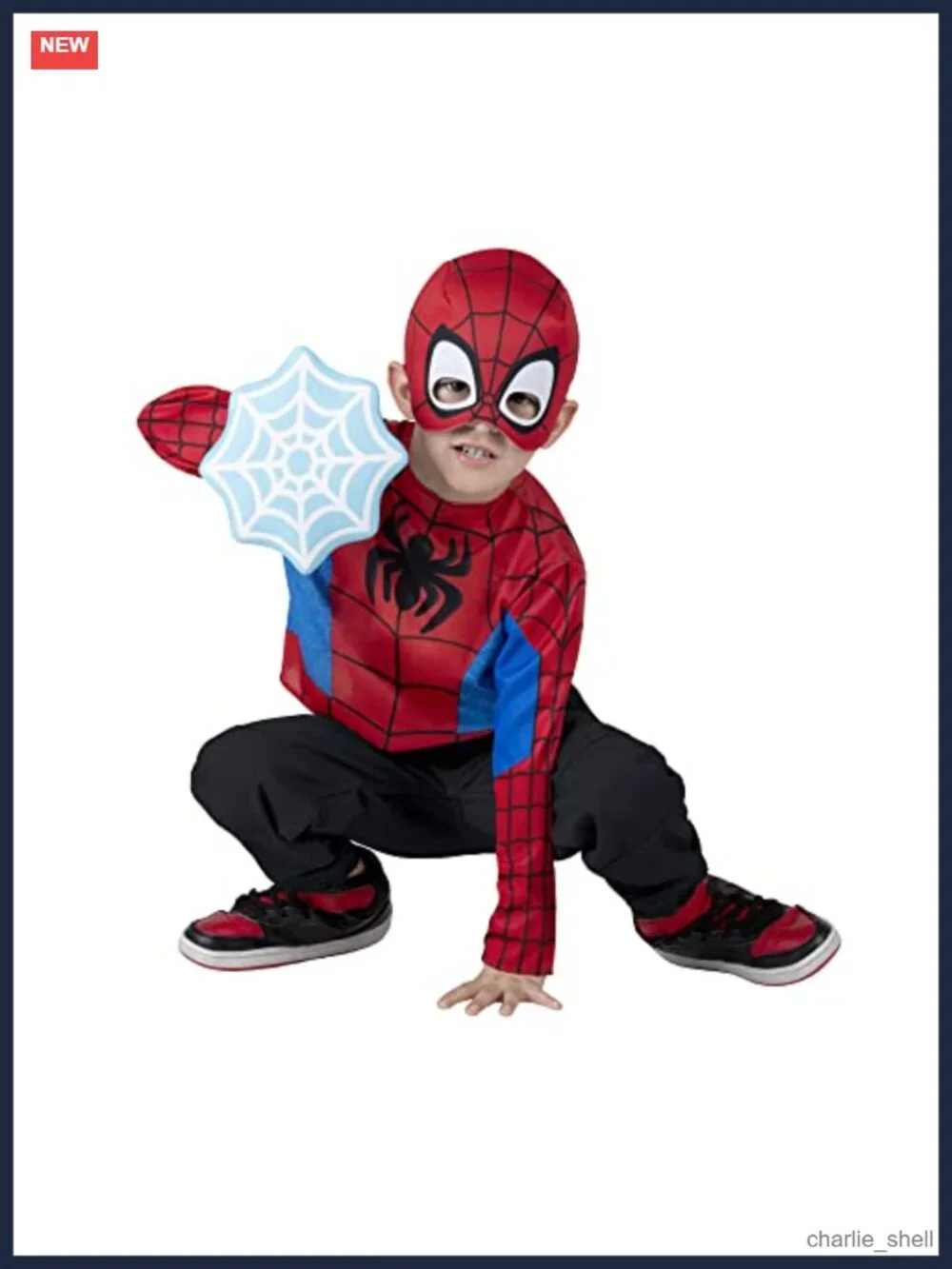 Spidey Toddler Dress-Up Box Long-Sleeved Top Half Mask Web Shield